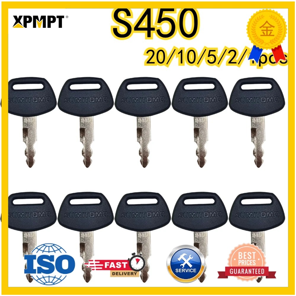 Heavy Equipment Logos - 20/10/5/2/1개 S450 굴삭기 중장비 검정색 플라스틱