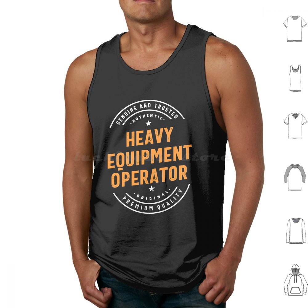 Heavy Equipment Jobs - 중장비 운전사 탱크탑 프린트 면 중장비