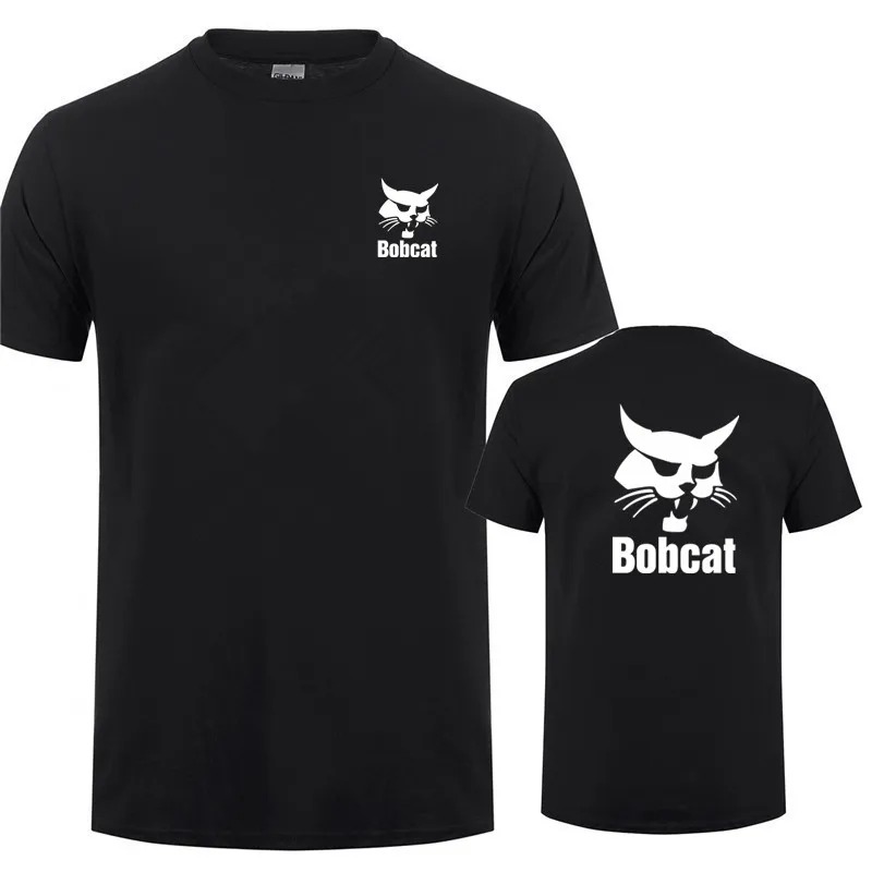 Bobcat T 셔츠 여름 남성 반팔 코튼 Bobcat - Heavy Equipment Logos 리뷰 및 가격