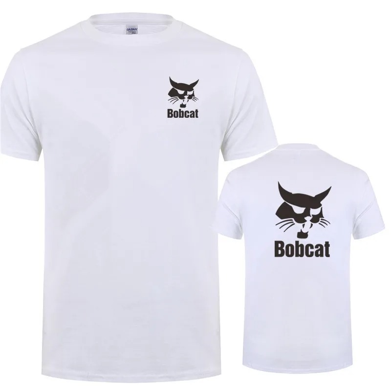 Bobcat T 셔츠 여름 남성 반팔 코튼 Bobcat - Heavy Equipment Logos 리뷰 및 가격