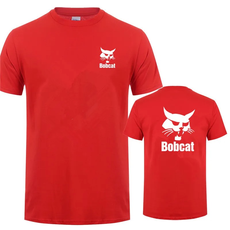 Bobcat T 셔츠 여름 남성 반팔 코튼 Bobcat - Heavy Equipment Logos 리뷰 및 가격