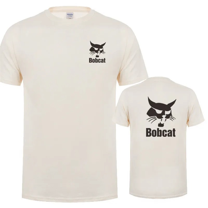 Bobcat T 셔츠 여름 남성 반팔 코튼 Bobcat - Heavy Equipment Logos 리뷰 및 가격