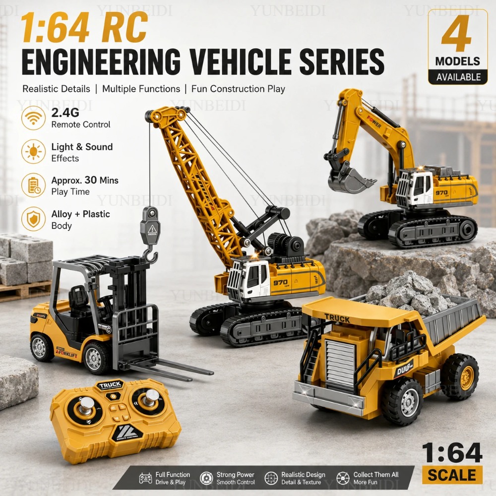 원격 조종 미니 합금 자동차 1:64 포크리프트 크레인 - Heavy Equipment Operation 리뷰 및 가격